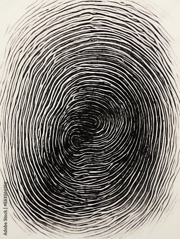 a black and white fingerprint