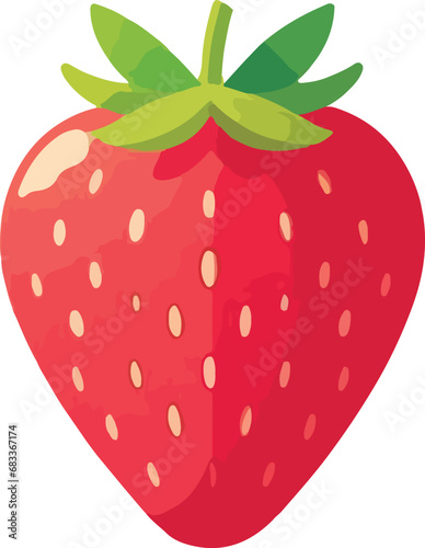 strawberry on white background vector