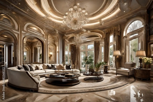 Interior design of luxury home