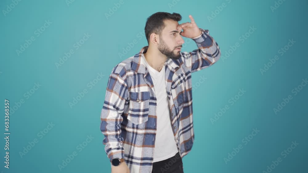Looking away and searching. Looking away and searching.