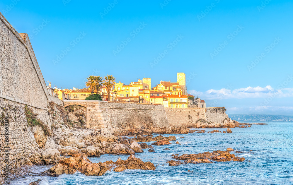 Antibes, medieval old town cityscape - French Riviera, Cote d Azur, France 