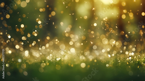 bokeh background scene of a forest