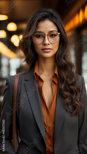 Europe beauty woman with long hair