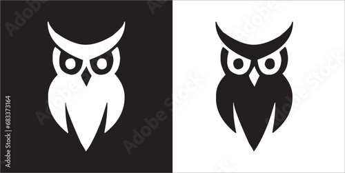 Illustration vector graphics of owl icon