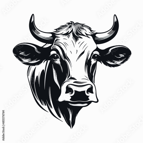 Cow in cartoon, doodle style. Isolated 2d vector illustration in logo, icon style, Eps 10. AI Generative