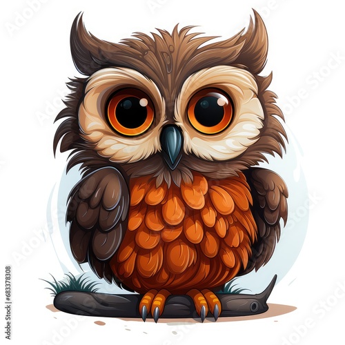 Cute cartoon owl