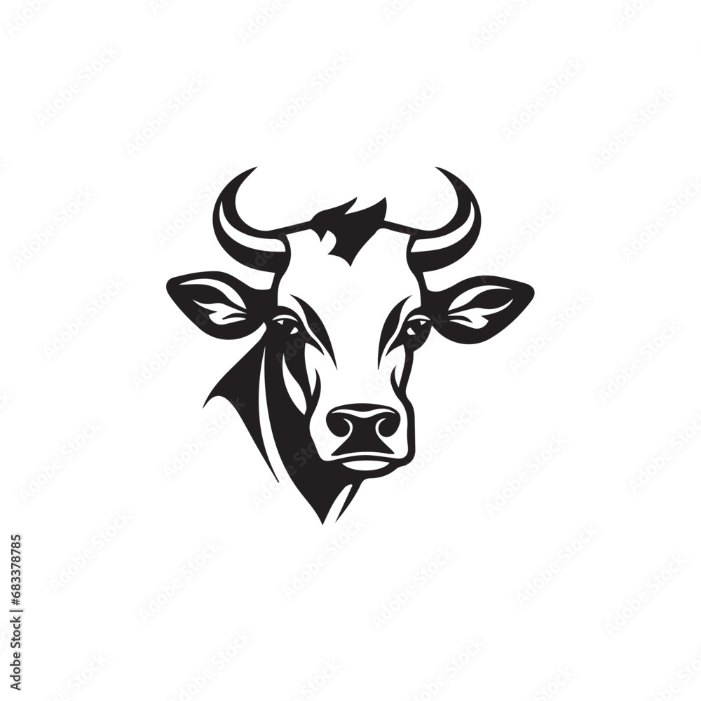 Cow in cartoon, doodle style. Isolated 2d vector illustration in logo, icon style, Eps 10. AI Generative