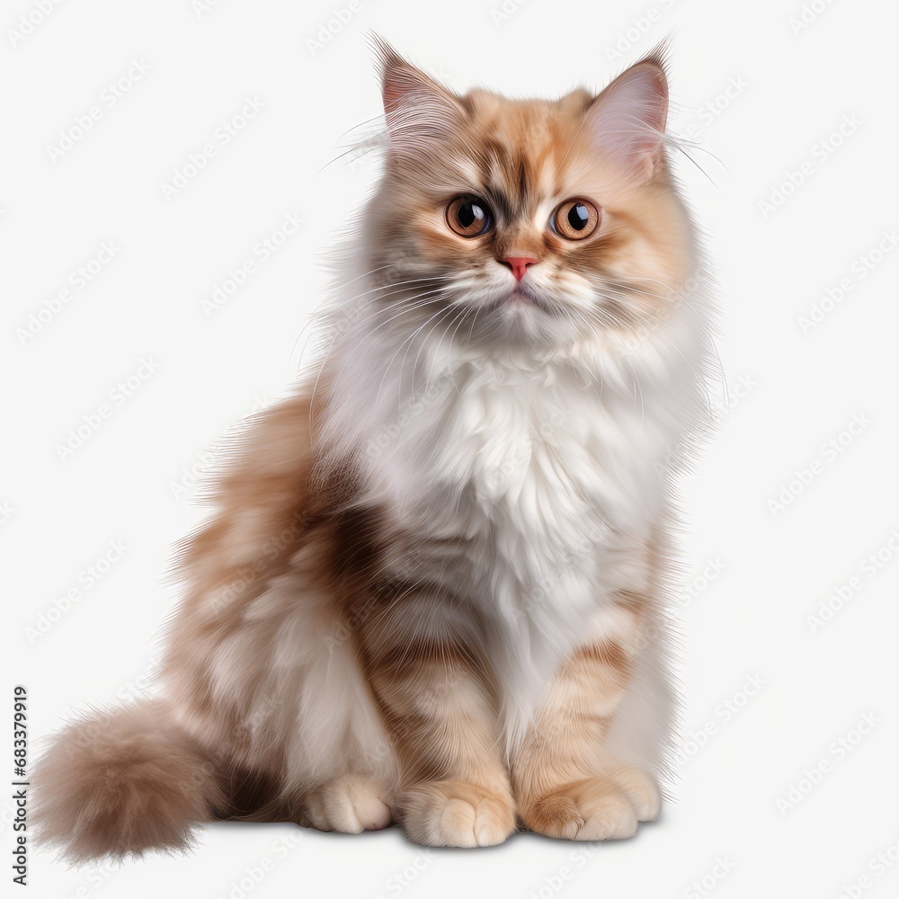 Cute cat sit isolated on white background Cute cat sit isolated on white background