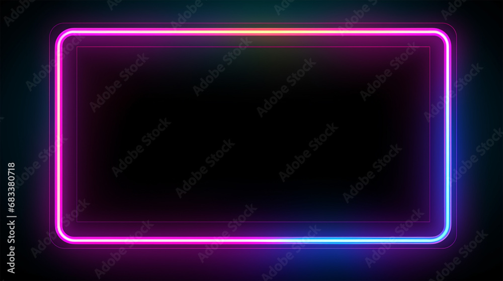 neon rectangle frame background neon rectangle frame background