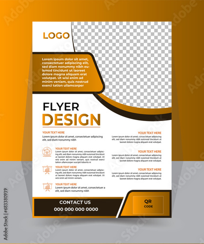 fiyer design, blue colour, Corporate Presentation Collection, Portfolio, Vector Illustration, layout, template A4 size.
Corporate Flyer Template, Brochure Design, creative corporate trendy unique busi photo