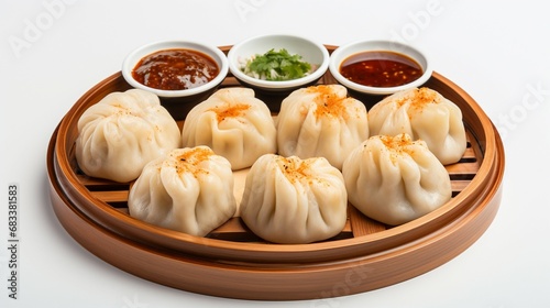 Steamed dumplings Isolated on White background, Fresh Tasty Food, Dimsum, Bun, Chinese Traditional Food