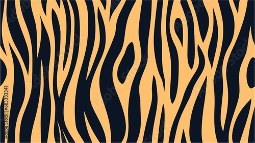 Print on fabric and textiles. Vector seamless texture. Tiger skin - seamless pattern. Tiger fus skin teture.