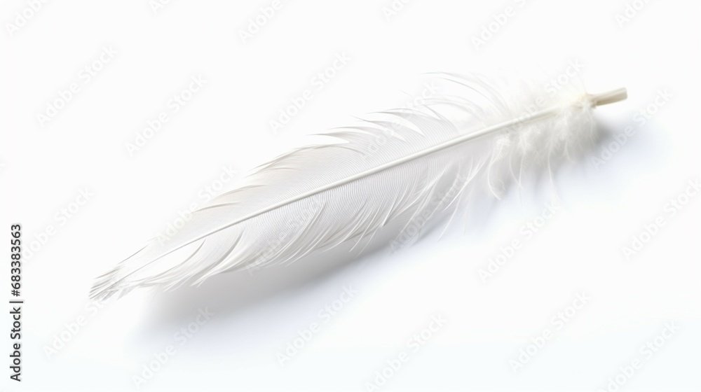 Obraz premium white romatic feather Ai Generative