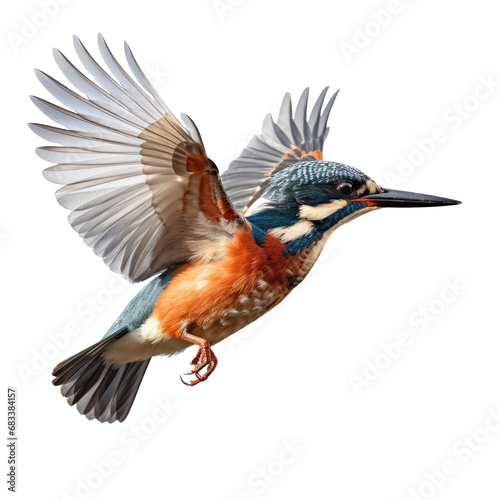 Flying kingfisher isolated png