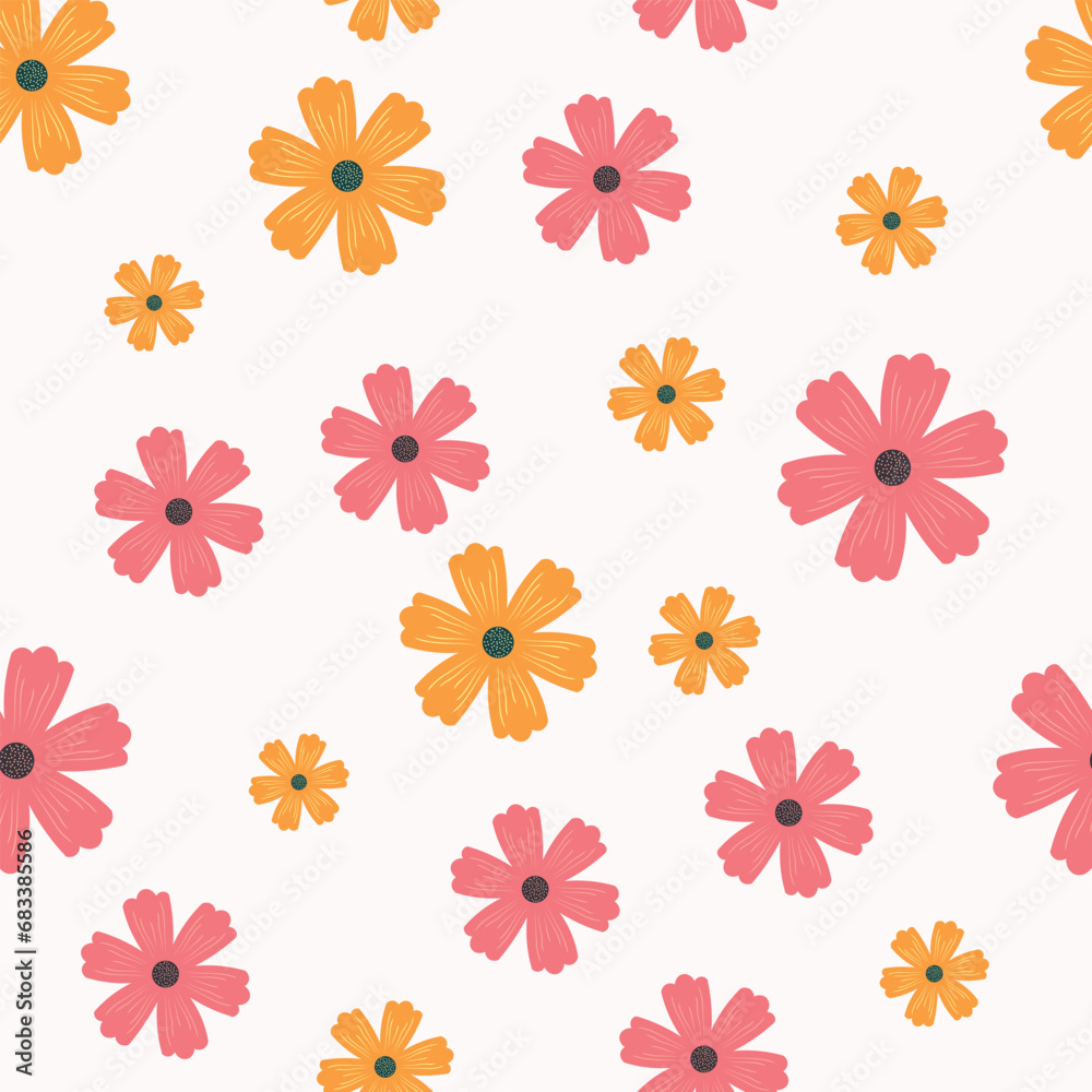 Romantic floral seamless pattern vector design. Beautiful fabric, textile print pattern design .seamless floral pattern