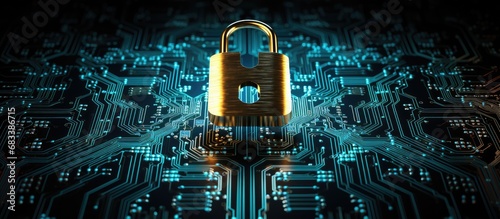Protecting data through encryption and antivirus software in a communication network is the cyber security concept photo