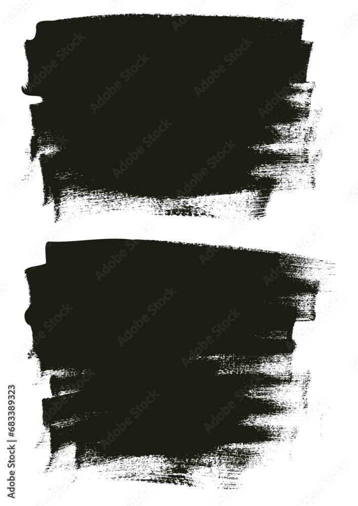 Hand Drawn Flat Calligraphy Paint Brush Regular Long Background High Detail Abstract Vector Background Set 