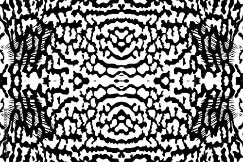 Artistic Motifs Pattern Inspired by Symphysodon or Discus Fish Skin, for decoration, ornate, background, website, wallpaper, fashion, interior, cover, animal print, or graphic design element