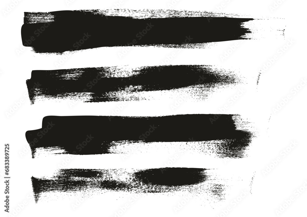 Hand Drawn Flat Calligraphy Paint Brush Regular Long Background High Detail Abstract Vector Background Set Hand Drawn Flat Calligraphy Paint Brush Regular Long Background High Detail Abstract Vector Background Set