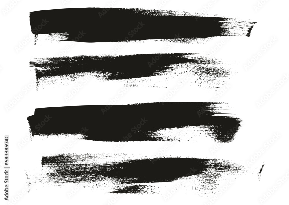 Hand Drawn Flat Calligraphy Paint Brush Regular Long Background High Detail Abstract Vector Background Set Hand Drawn Flat Calligraphy Paint Brush Regular Long Background High Detail Abstract Vector Background Set
