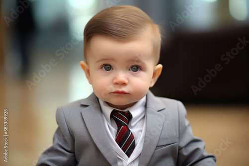 Baby is the big boss. Success concept