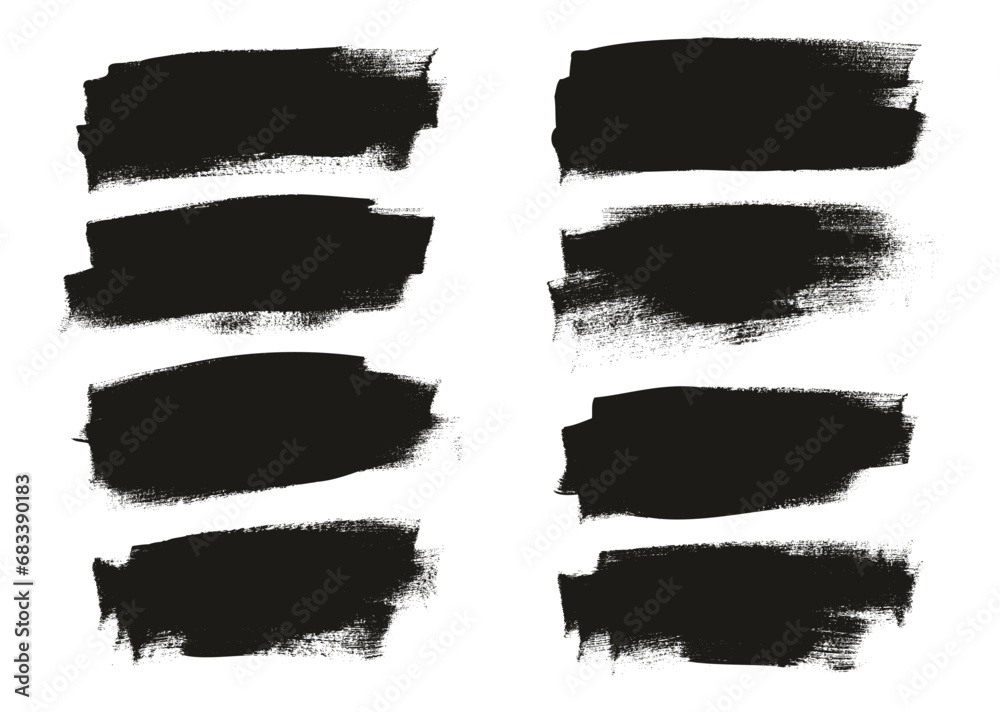 Hand Drawn Flat Calligraphy Paint Brush Regular Long Background High Detail Abstract Vector Background Set Hand Drawn Flat Calligraphy Paint Brush Regular Long Background High Detail Abstract Vector Background Set