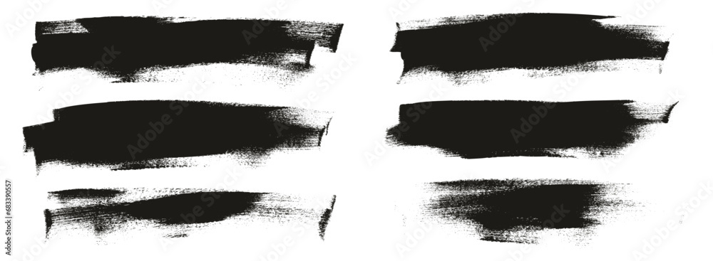 Hand Drawn Flat Calligraphy Paint Brush Regular Long Background High Detail Abstract Vector Background Set 