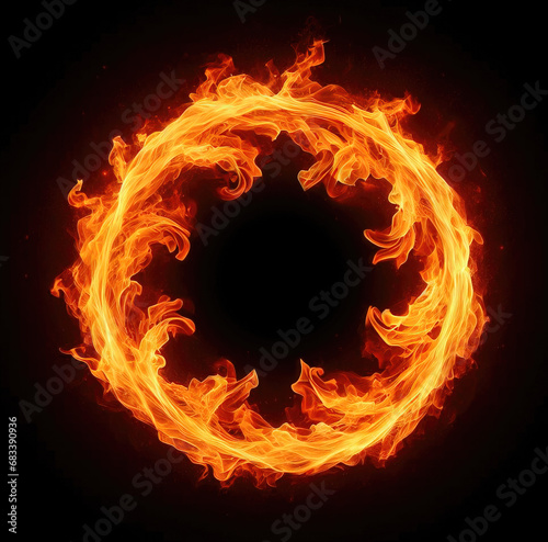 Ring of fire isolated on a ...
