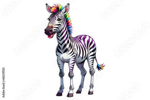 A Cartoonish Zebra in a Playful Pose  JPG 300Dpi 10800x7200 