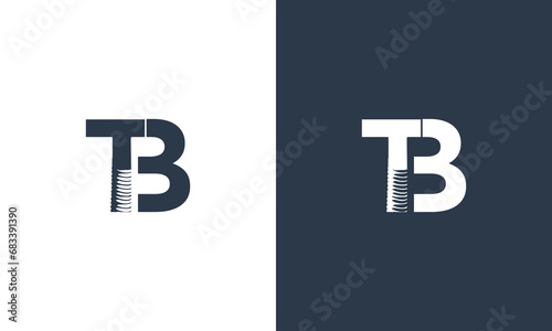 collection of tb or bt initials in the form of a bolt engraving with a vector logo design