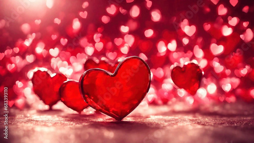 Valentine's day red heart background