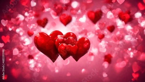 Valentine's day red heart background