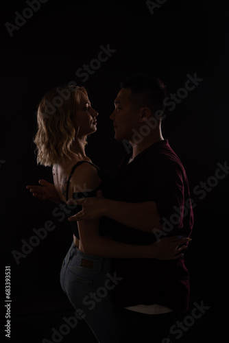 Man and woman dancers in the dark © dmitriisimakov