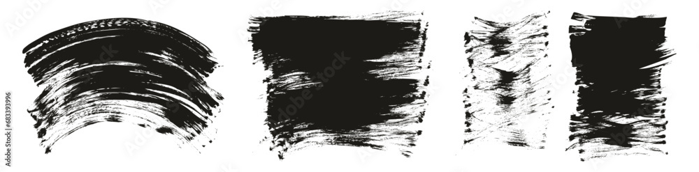 Hand Drawn Flat Fan Brush Regular Curved & Long & Short Background High Detail Abstract Vector Background Set Hand Drawn Flat Fan Brush Regular Curved & Long & Short Background High Detail Abstract Vector Background Set