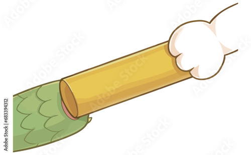 ウサギから辰へのバトンタッチのイラスト