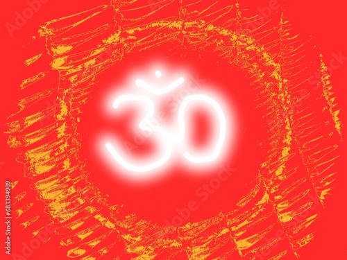 Om symbol of hindu god represents lord shiva. It has divine meaning to this universe.