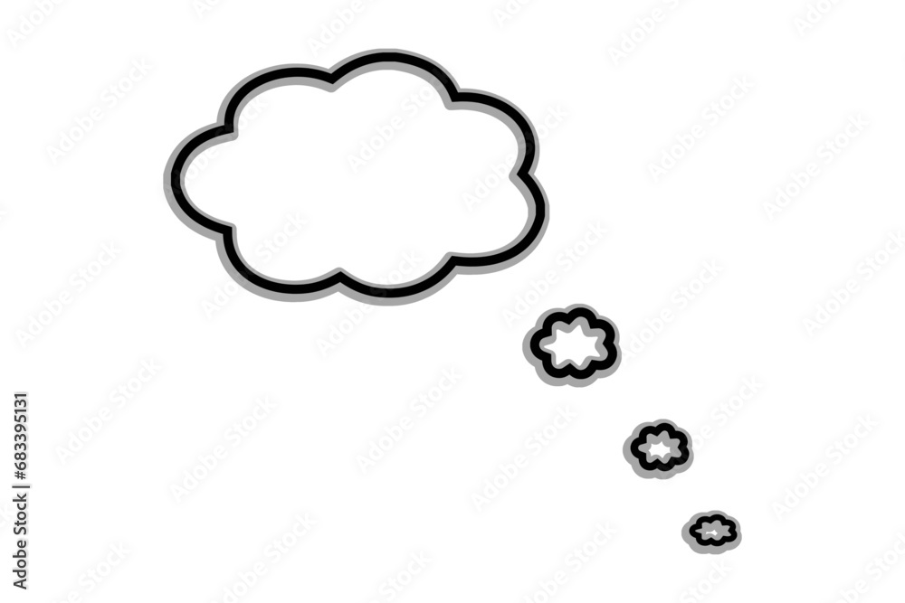 Question mark clouds. Thought bubble. thinking cloud vector line art vector icon Question mark clouds. Thought bubble. thinking cloud vector line art vector icon