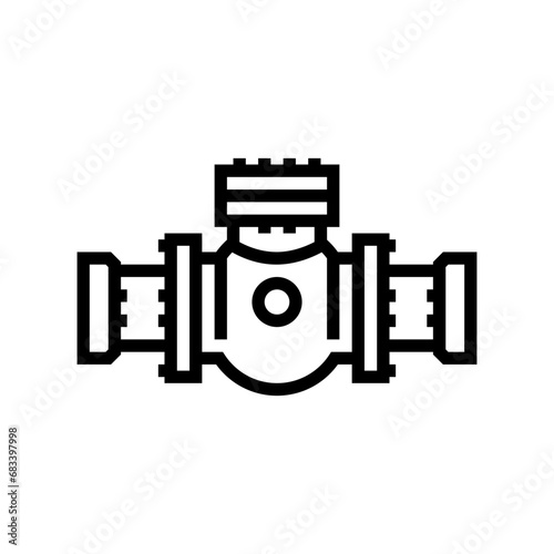 gasoline pipeline line icon vector. gasoline pipeline sign. isolated contour symbol black illustration
