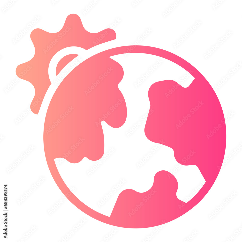 global warming gradient icon