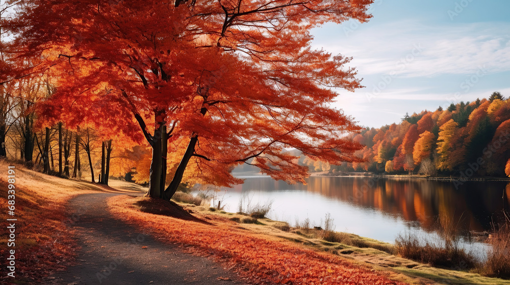 Colorful autumn landscapes.