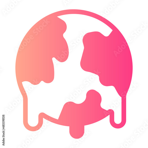 global warming gradient icon