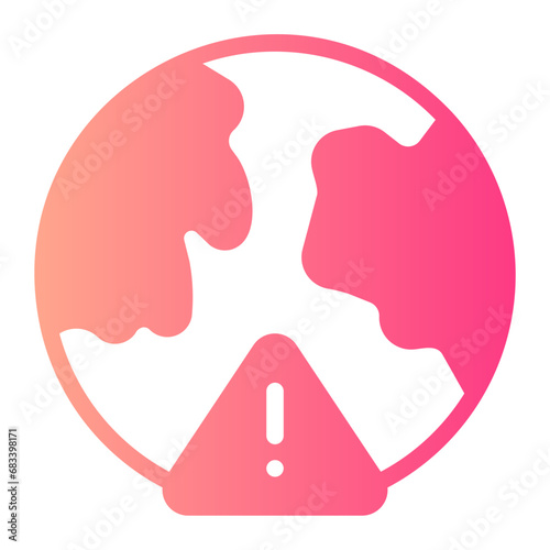 global warming gradient icon