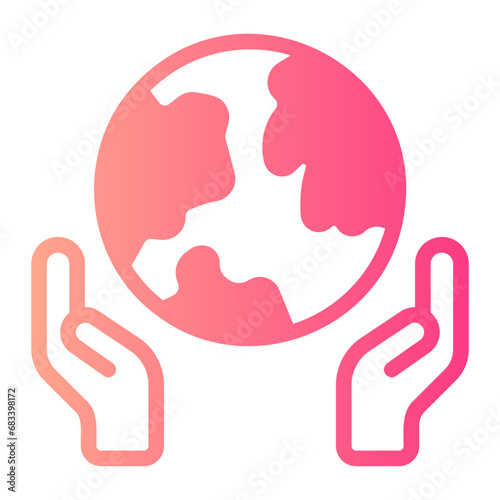 save the planet gradient icon