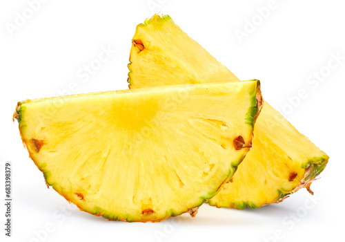 Ripe pineapple fruit isolated on white background