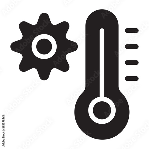 overheat glyph icon