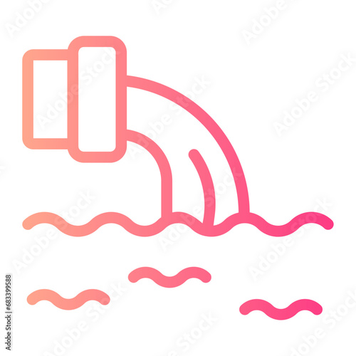 water pollution gradient icon