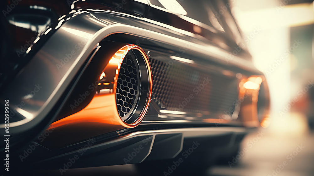 Super car exhaust close-up. Super car exhaust close-up.