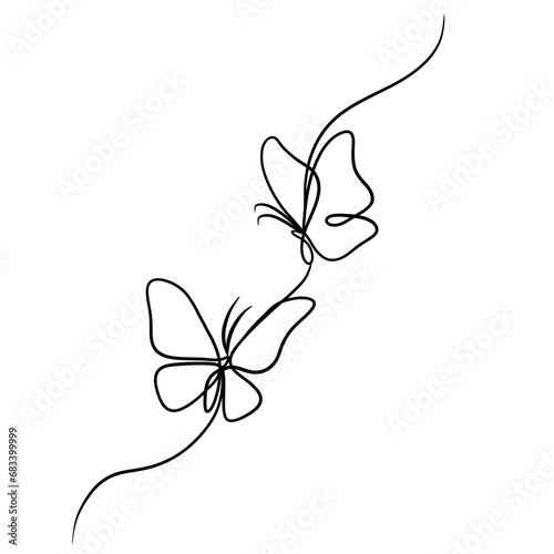 LinearElegance: Contemporary Line Art Icon Set : BUTTERFY