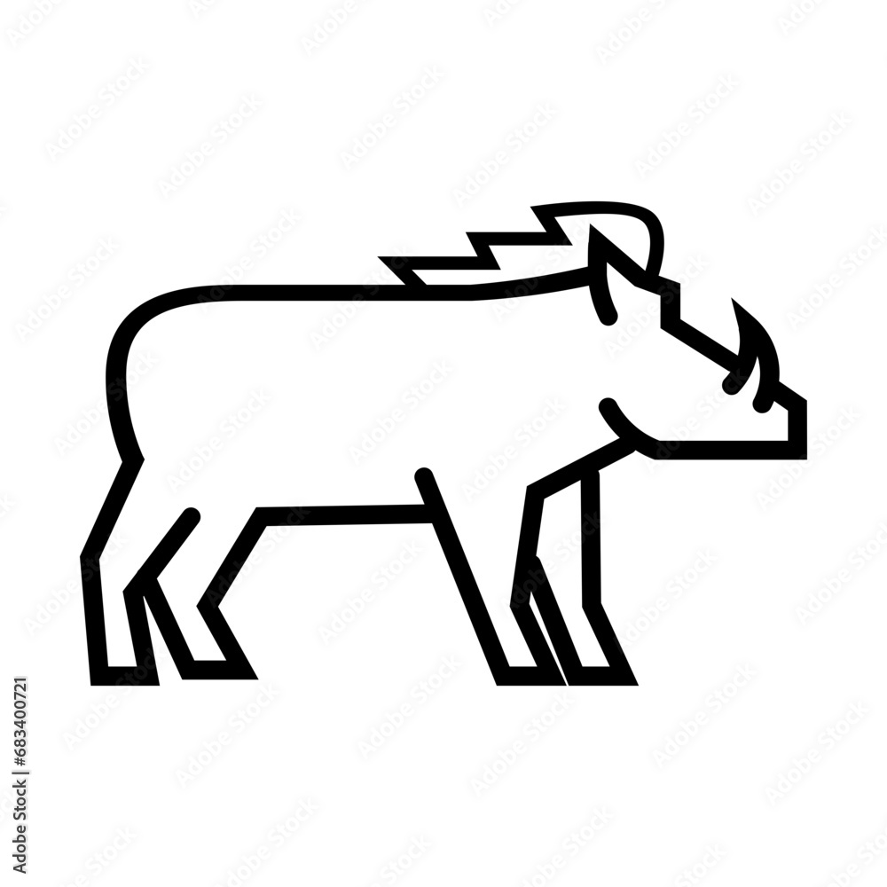 silhouette of a pig