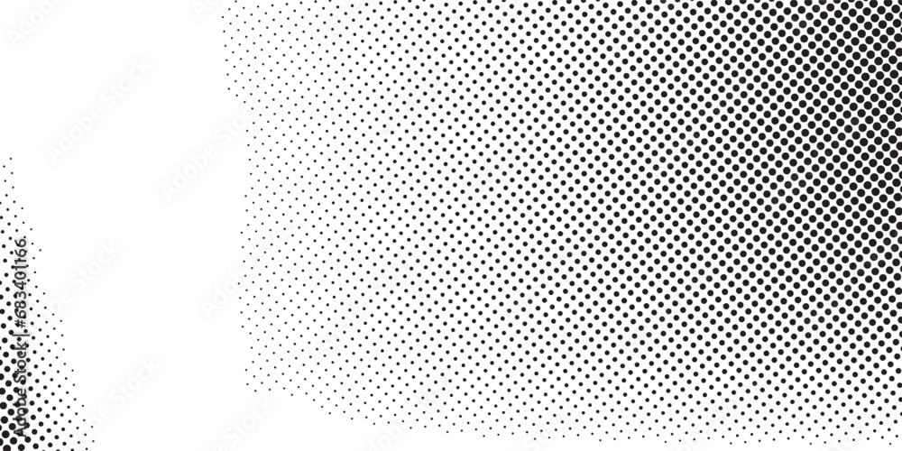 Halftone faded gradient texture. Grunge halftone grit background. White and black sand noise wallpaper. - obrazy, fototapety, plakaty 
